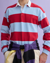 Made In Usa Light Red Guard Stripe Rugby
