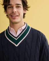 J.Press x Alex Mill Cricket Cable Sweater In Cotton