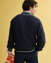 J.Press x Alex Mill Cricket Cable Sweater In Cotton