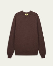 Pull Aris Col Rond Marron