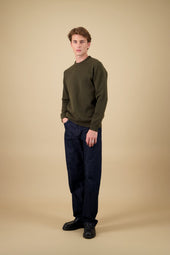 Pull Youri Col Rond Kaki