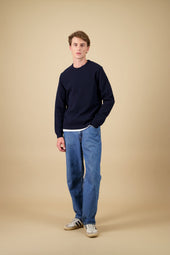 Pull Youri Col Rond Marine