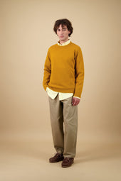 Pull Youri Col Rond Ocre