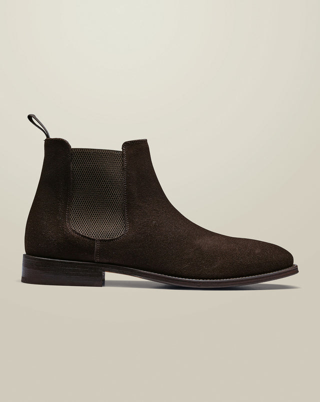 Suede Chelsea Boots - Chocolate Brown