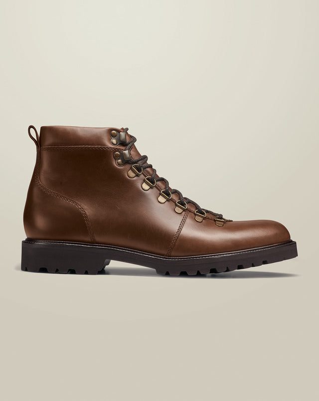 Rubber Sole Boots - Dark Tan