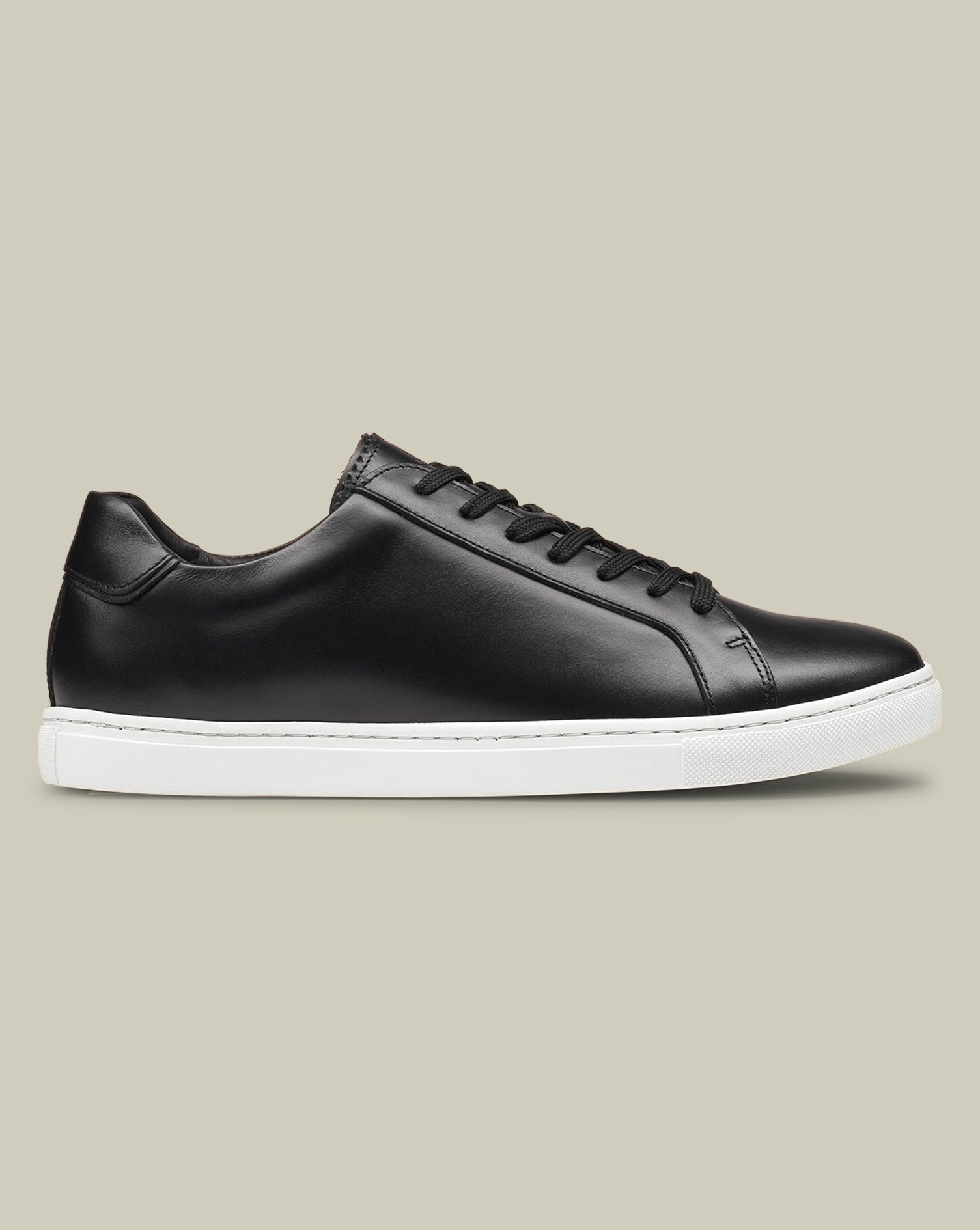 Leather Smart Trainers - Black