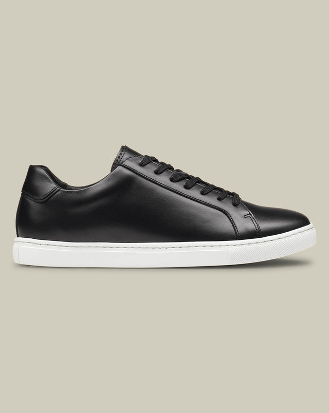 Leather Smart Trainers - Black
