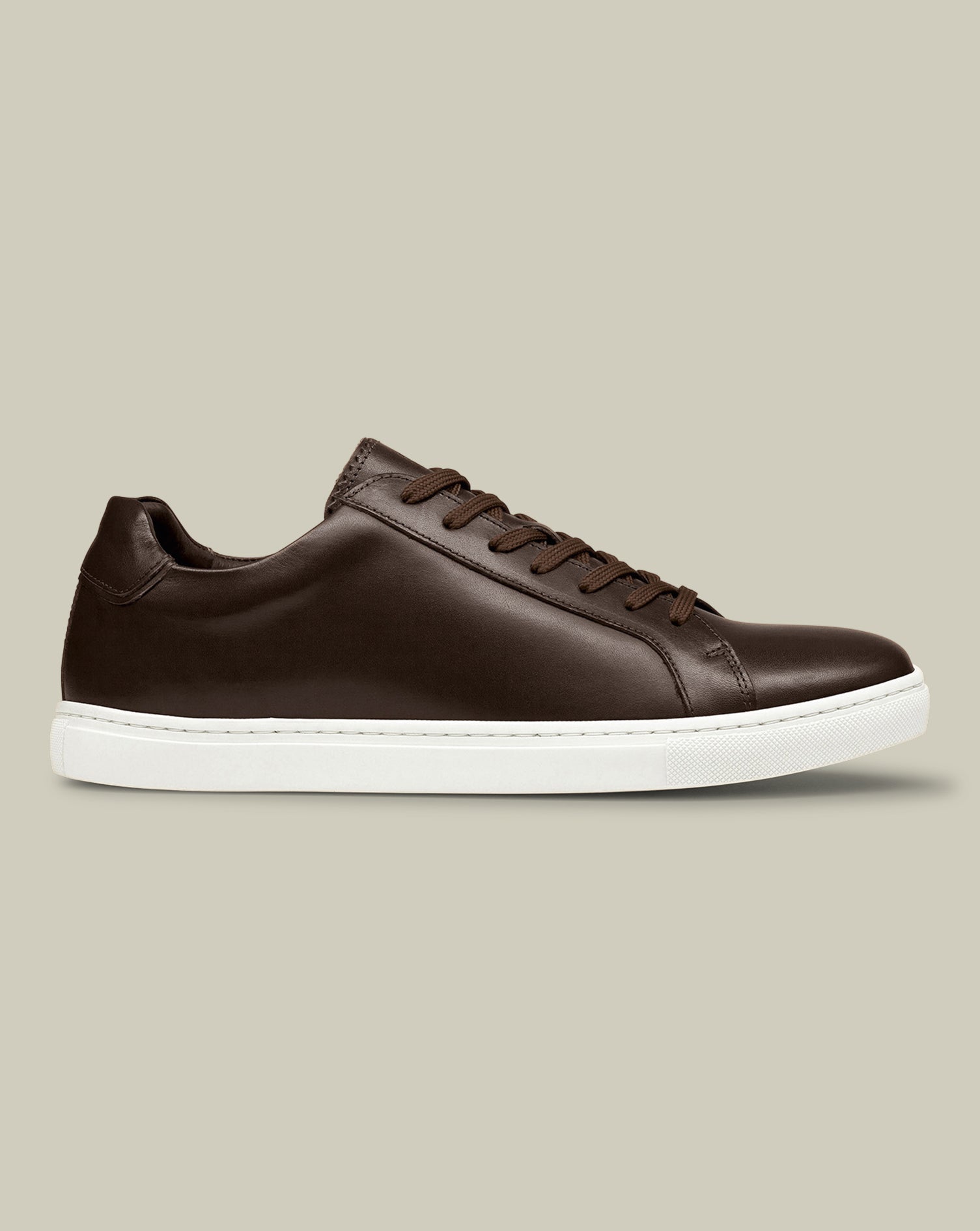 Leather Smart Trainers - Dark Chocolate