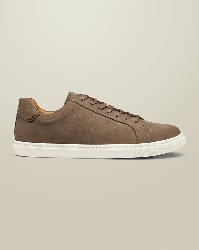 Suede Smart Trainers - Taupe