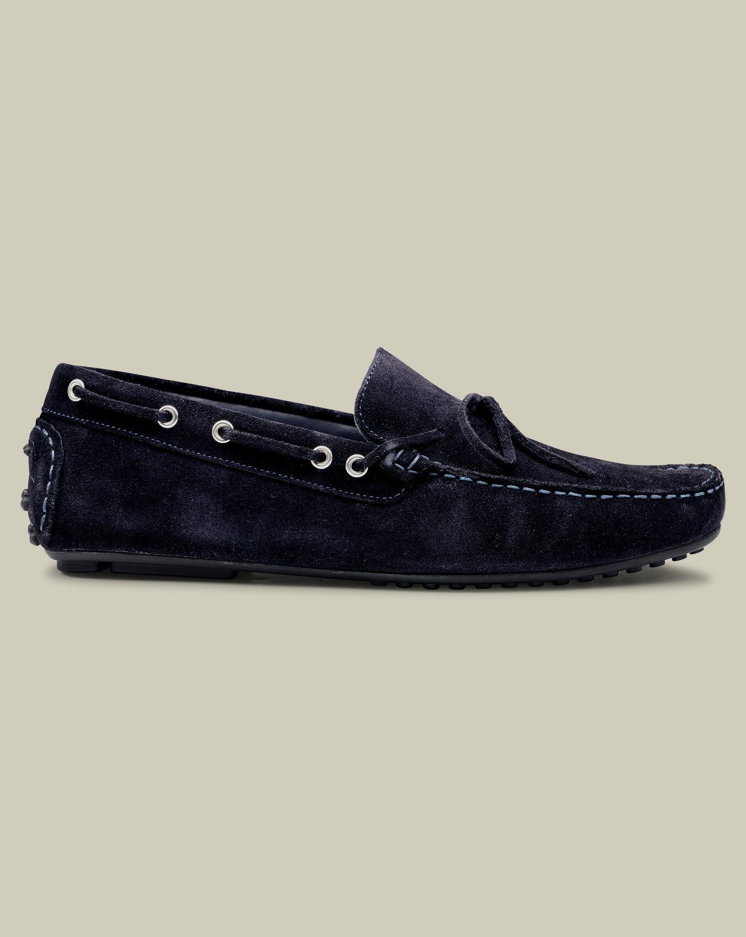 Suede Moccasins - Navy