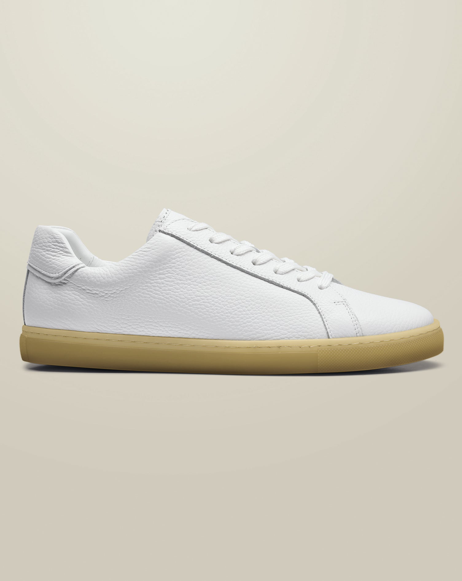 Grain Leather Smart Trainers - White