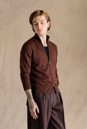 Hawke Slim Zip Vest Dark Brown