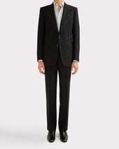 COSTUME DROIT EN FRESCO DE LAINE 2-PLY - NOIR