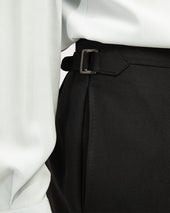 Costume Droit En Fresco De Laine 2 Ply Noir