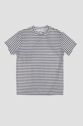Organic Hemp Stripe Crew Tee