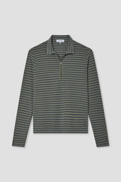 LS Organic Cotton Hemp Stripe Quarter Zip