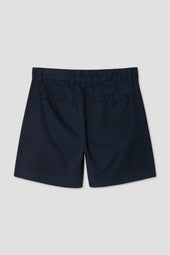 Cotton Hemp Twill Pleated Shorts