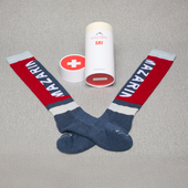 Acier Rouge Gris Ski Laine M Rinos