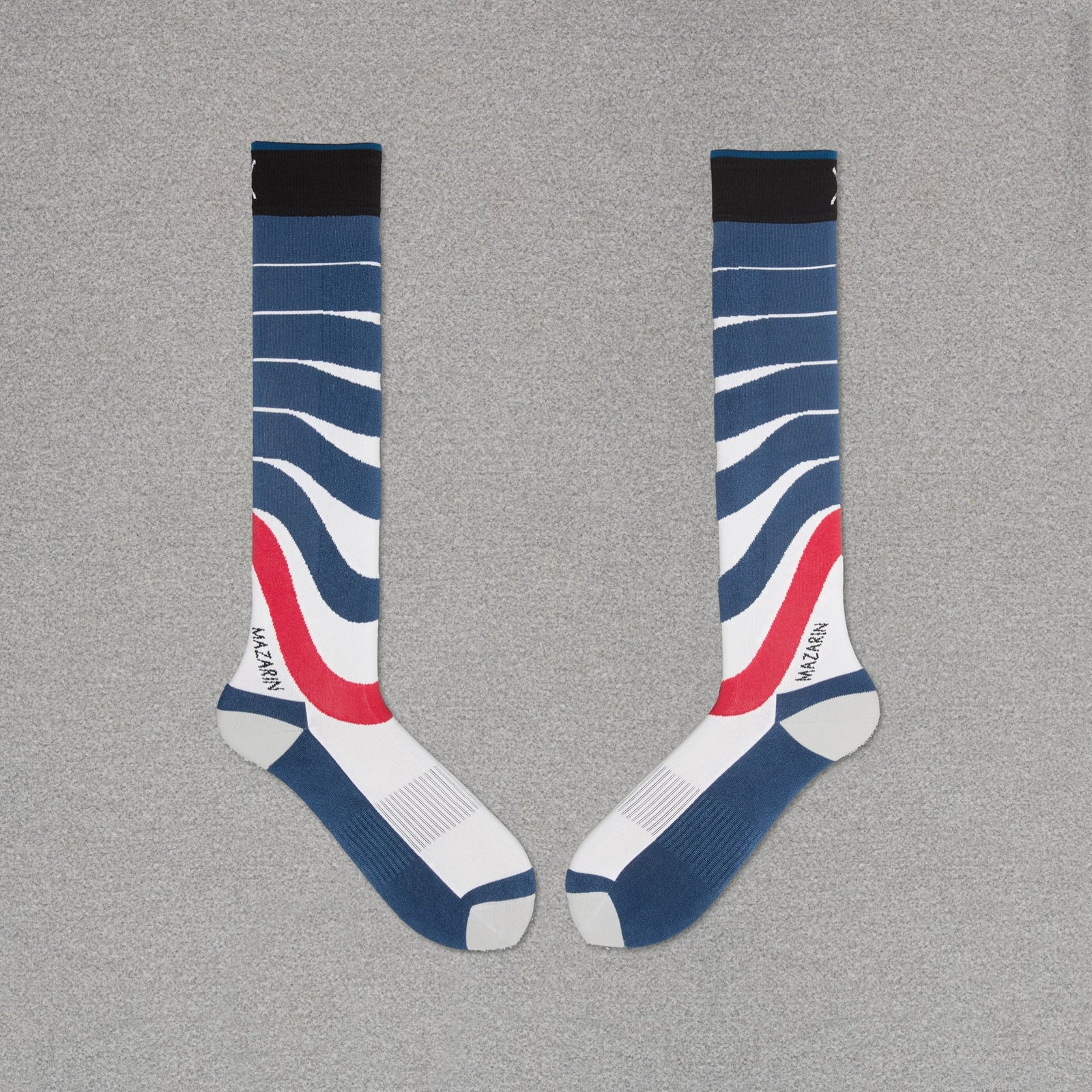 Bleu Blanc Rouge Courbes Ski Dryarn