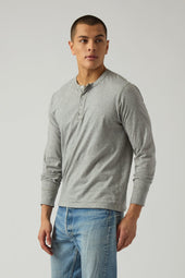 Organic Cotton LS Heather Jersey Henley