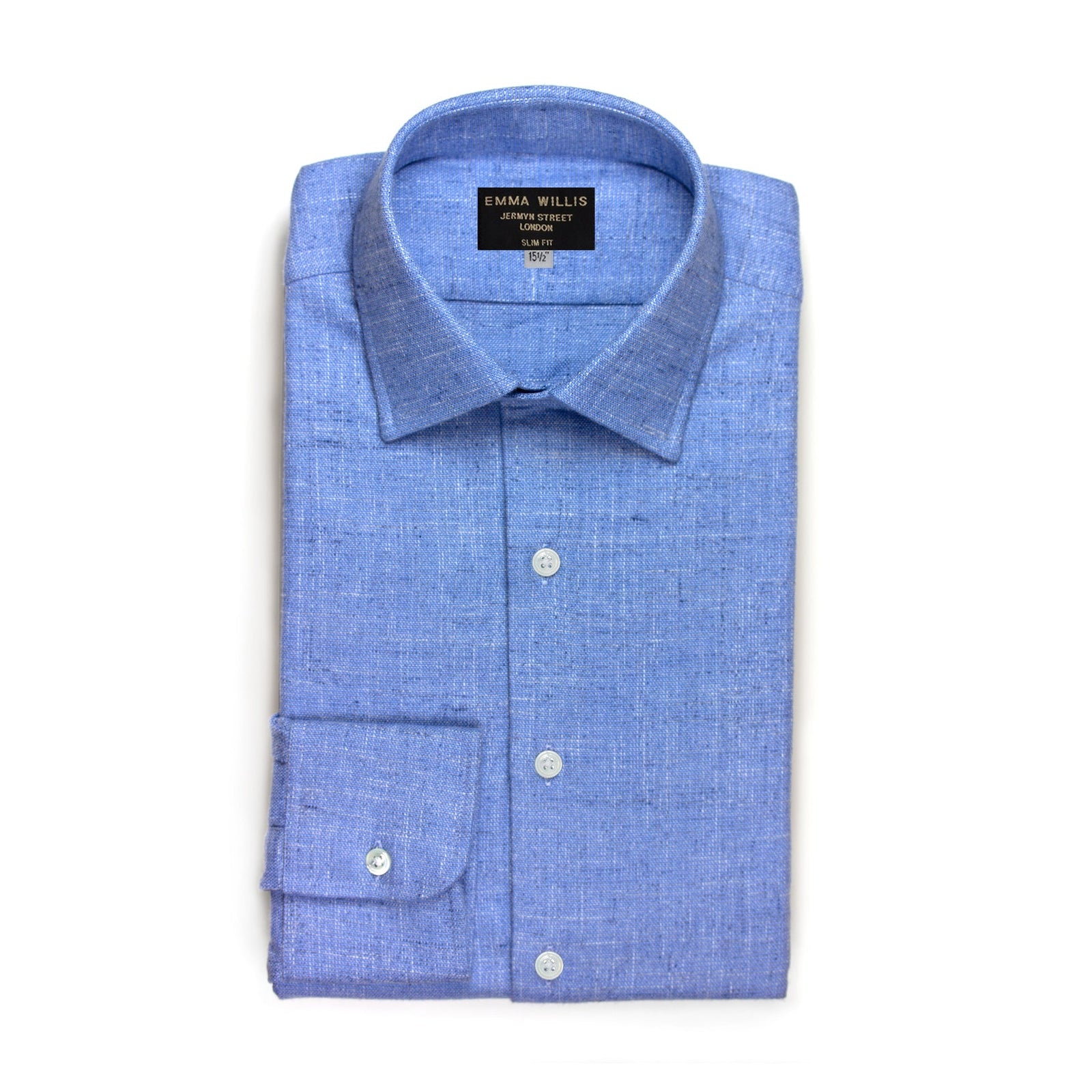 White Weave Brushed Cotton Shirt