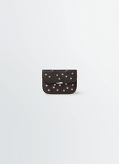 SOFT TAB STUDS DOTS CARD HOLDER IN LEATHER