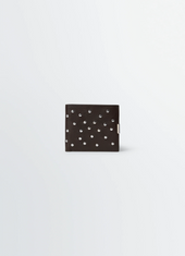 SOFT TAB STUDS DOTS BIFOLD WALLET IN LEATHER