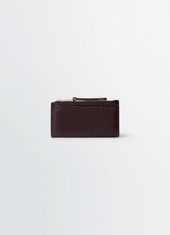 Gear Card Holder And Coin Purse In Leather