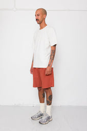 Slub Embroidered T Shirt Off White