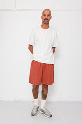 Slub Embroidered T Shirt Off White