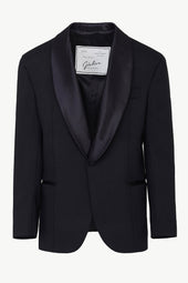 Bernardo Smoking Blazer in Wool Barathea