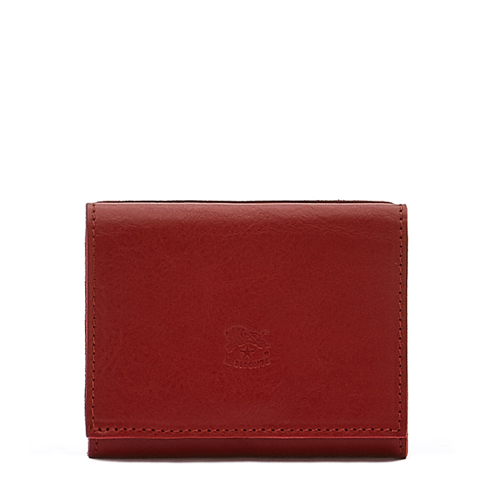 Wallet in leather color red