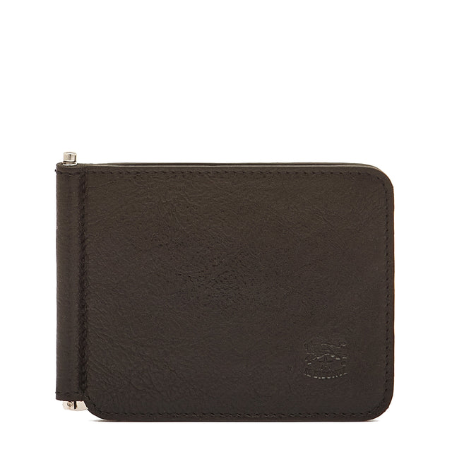 Men's wallet in vintage leather color black