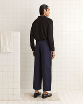 Wide Leg Snap Trousers