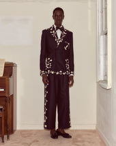 Snowdrop Appliqué Suit Jacket - Navy