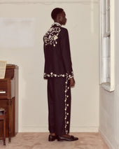 Snowdrop Appliqué Suit Jacket - Navy
