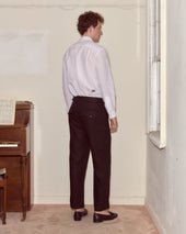 Snowdrop Linen Side-Buckle Trousers