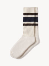 Dark Brown / Royal Navy Sport Stripe Sock