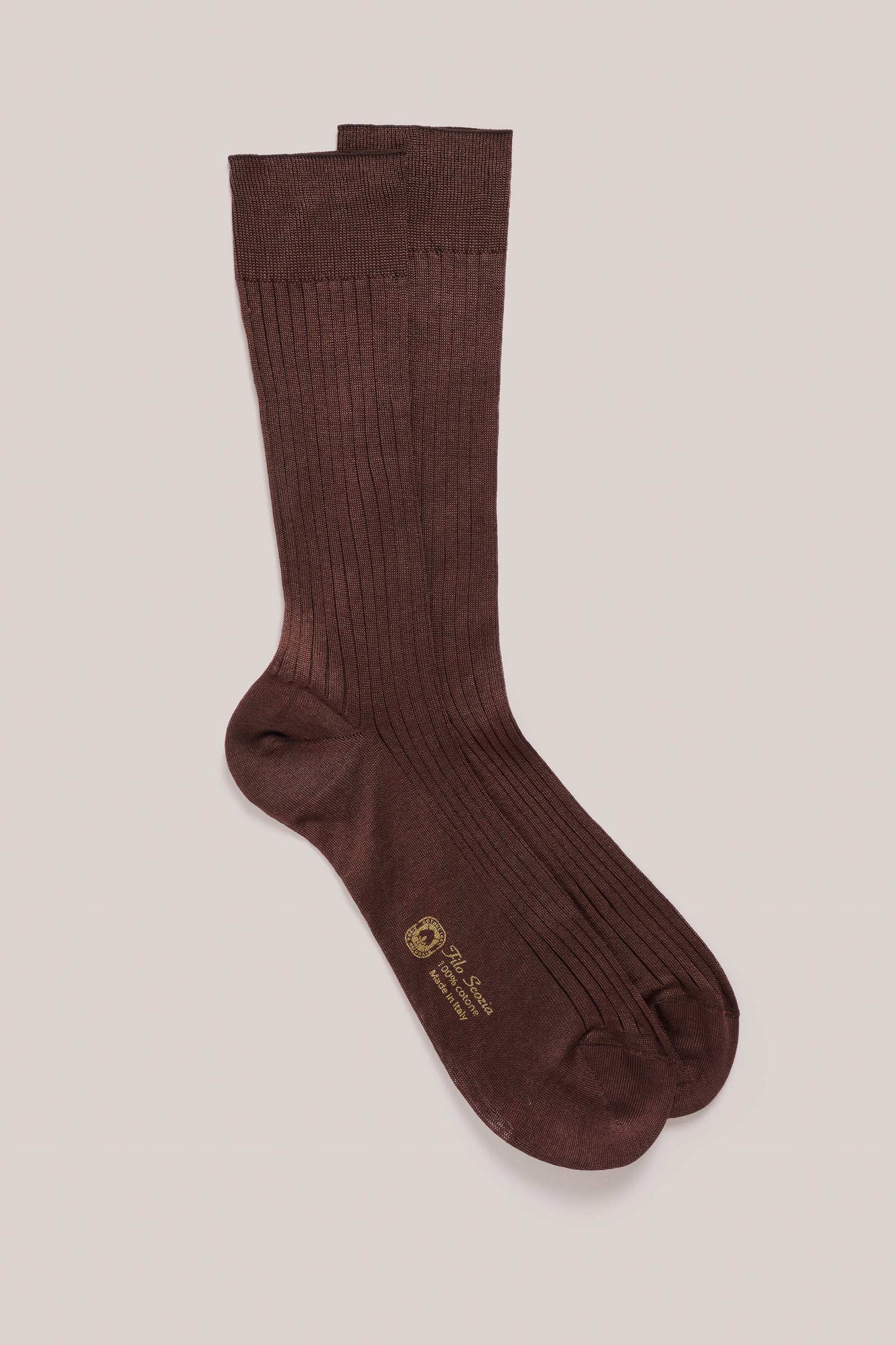 Filo Di Scozia Cotton Ribbed Socks