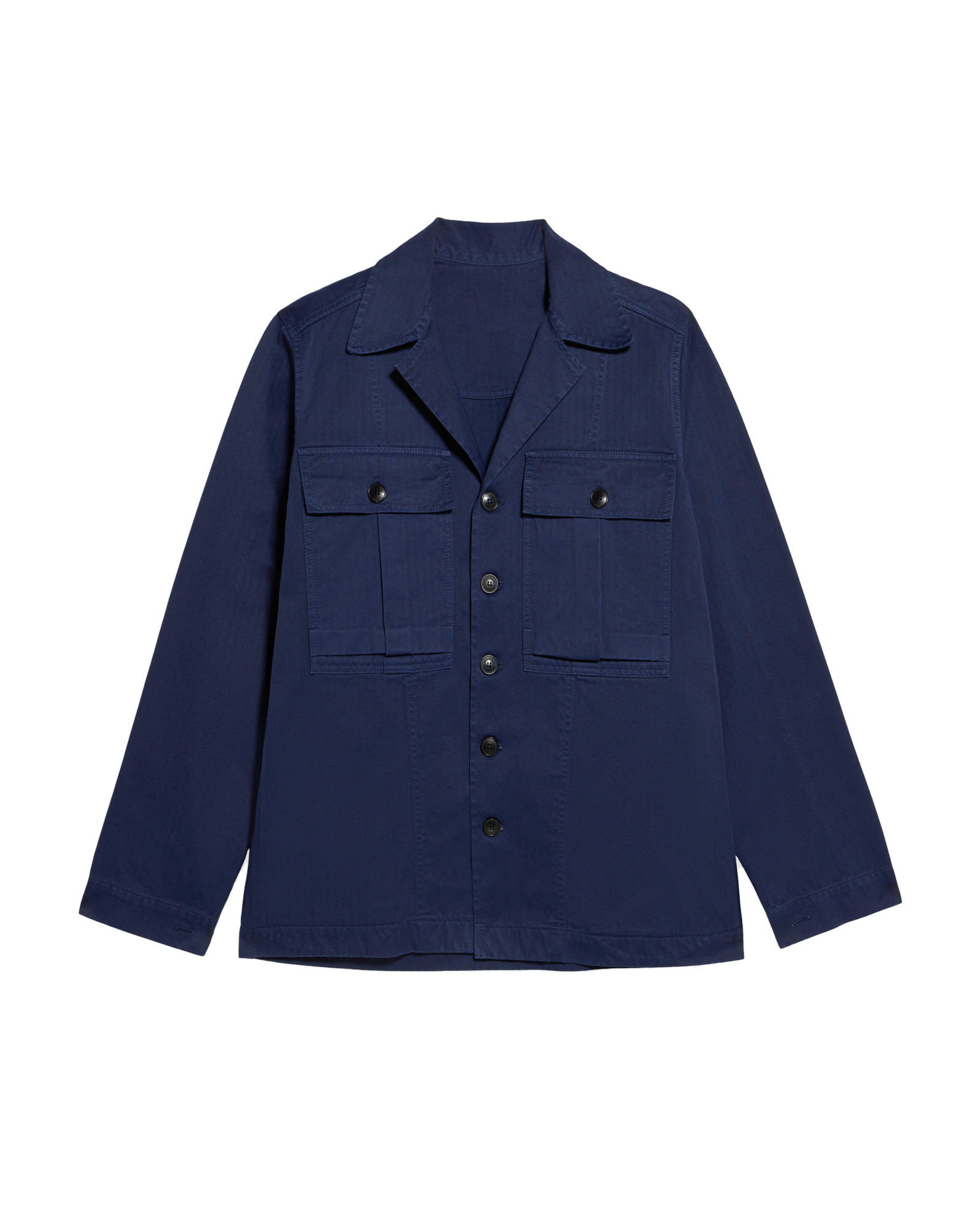 Solomon Overshirt In Herringbone Di Cotone