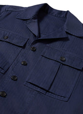 Solomon Overshirt In Herringbone Di Cotone