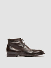 Sound 003 Dark Brown Leather Lace Up Boots