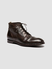 Sound 003 Dark Brown Leather Lace Up Boots
