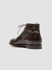 Sound 003 Dark Brown Leather Lace Up Boots