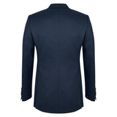 Navy Notch Lapel Contemporary Jacket