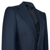 Navy Notch Lapel Contemporary Jacket