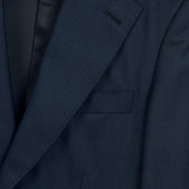 Navy Notch Lapel Contemporary Jacket