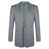 Grey Herringbone Notch Lapel Contemporary Suit
