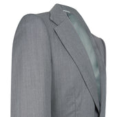Grey Herringbone Notch Lapel Contemporary Jacket
