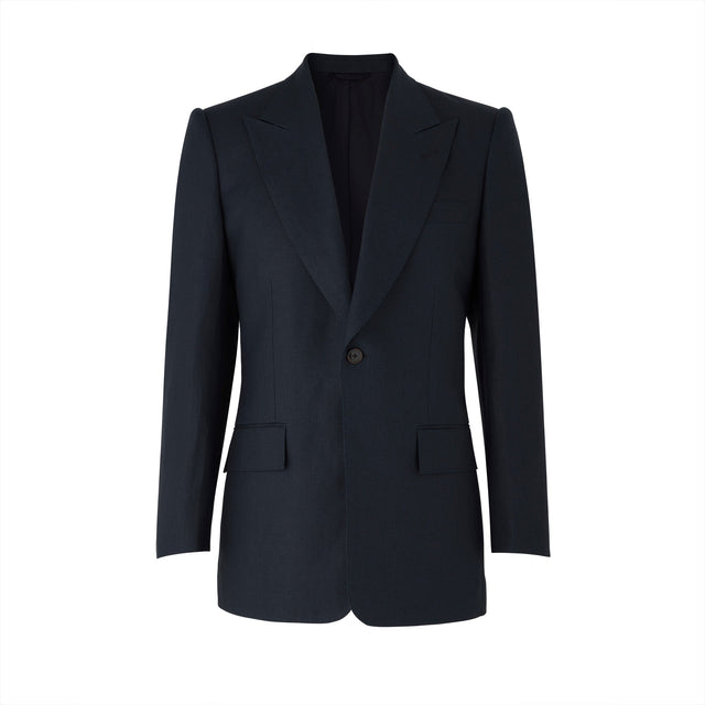 Navy Linen Contemporary Jacket
